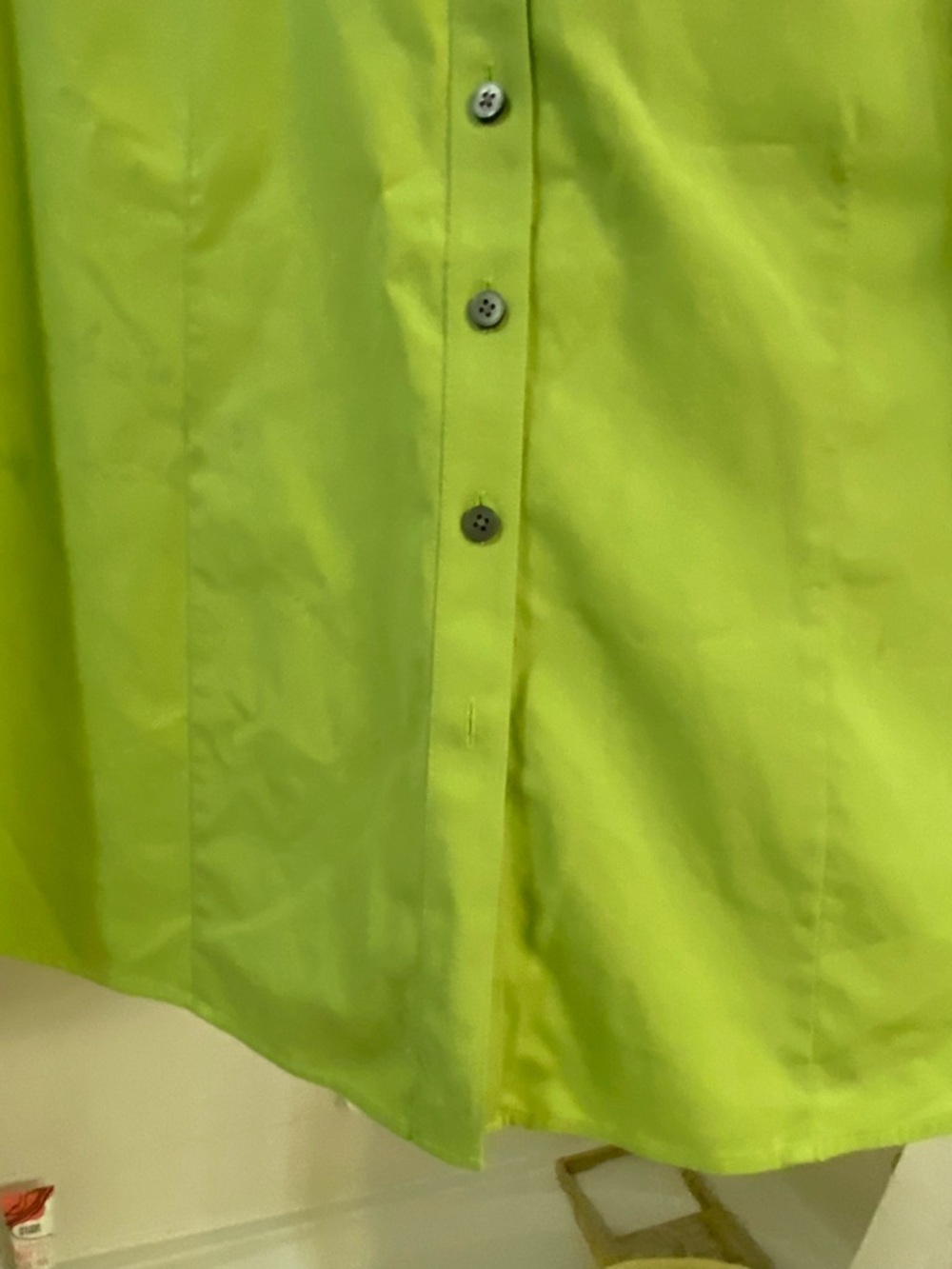 Talbots Sleeveless Cotton Button Down Summer Blouse.  Size XL. EC. Light Green - Picture 6 of 12